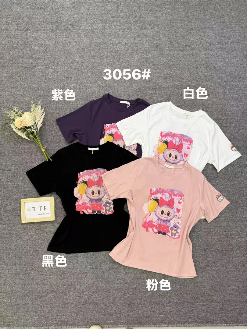 【TTE严选】2025夏装3056拉布布卡通T恤（0618-08）