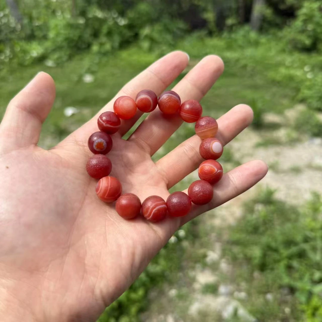天然南红玛瑙圆珠手串 E148—多样性发