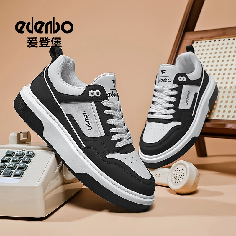 EDENBO/爱登堡男士鞋子运动时尚板鞋春潮流男鞋防滑潮鞋小皮鞋