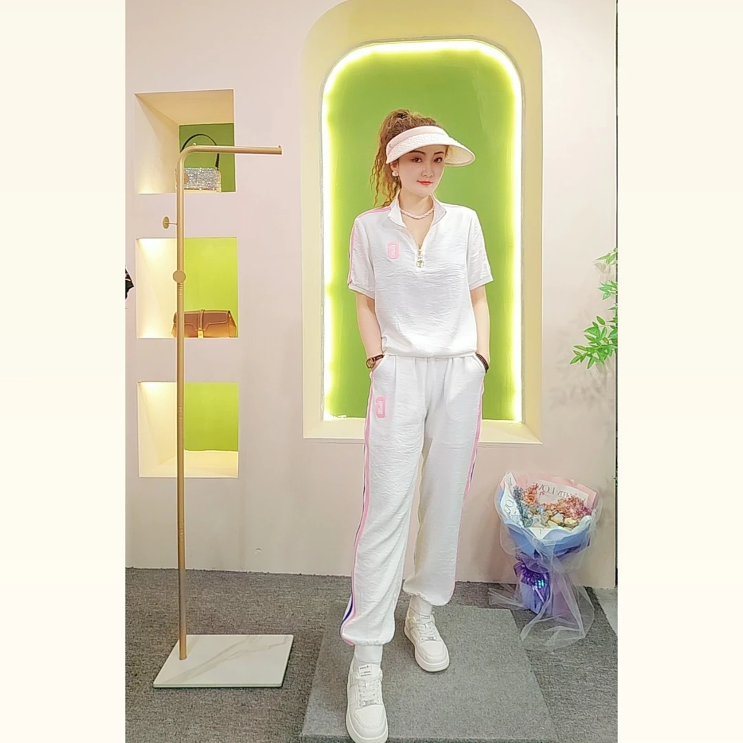 【清凉一夏】2025夏季新品女装显瘦气质韩版时尚休闲短袖套装54153