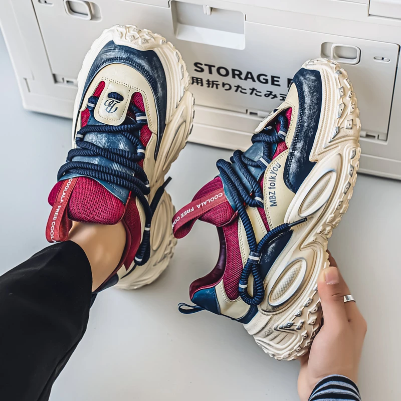 2025春秋款潮流网红爆款百搭帅气ins休闲鞋运动耐磨耐脏增高男鞋