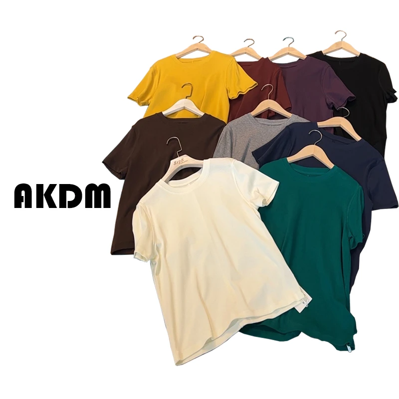 AKDM 莱赛尔圆领短袖T恤女士