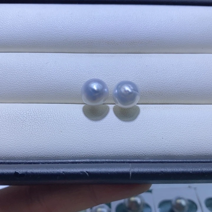 @****耳饰银S925镶嵌海水珍珠