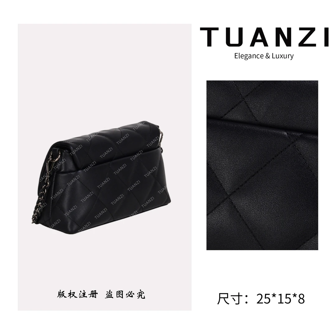 TUANZI【高端玩家】迪＆桑家秋冬新款单肩腋下包 GQ-20145-黑色