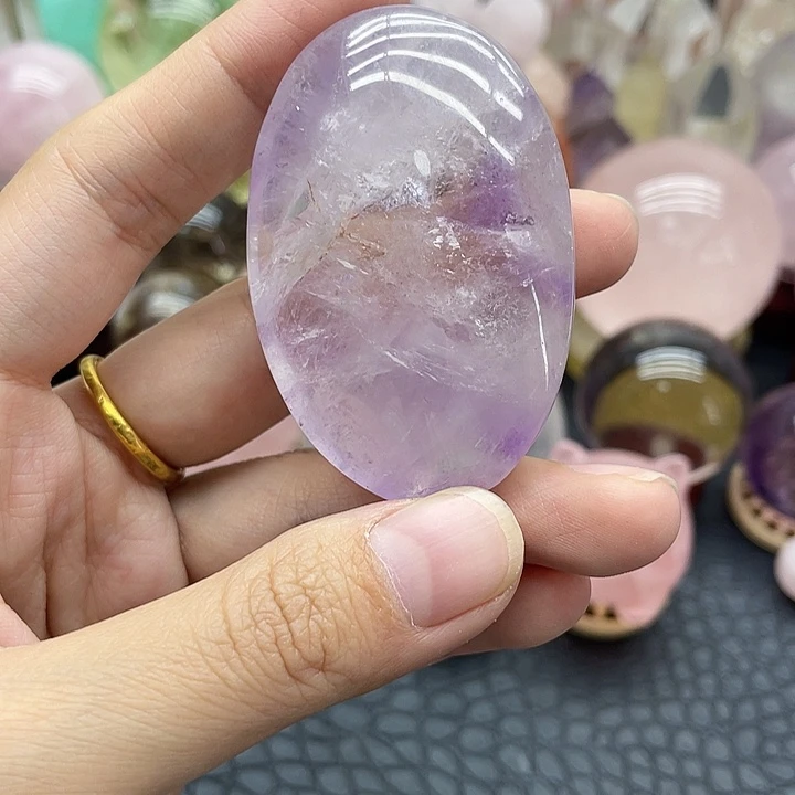 未镶嵌水晶珠宝半成品15紫手握