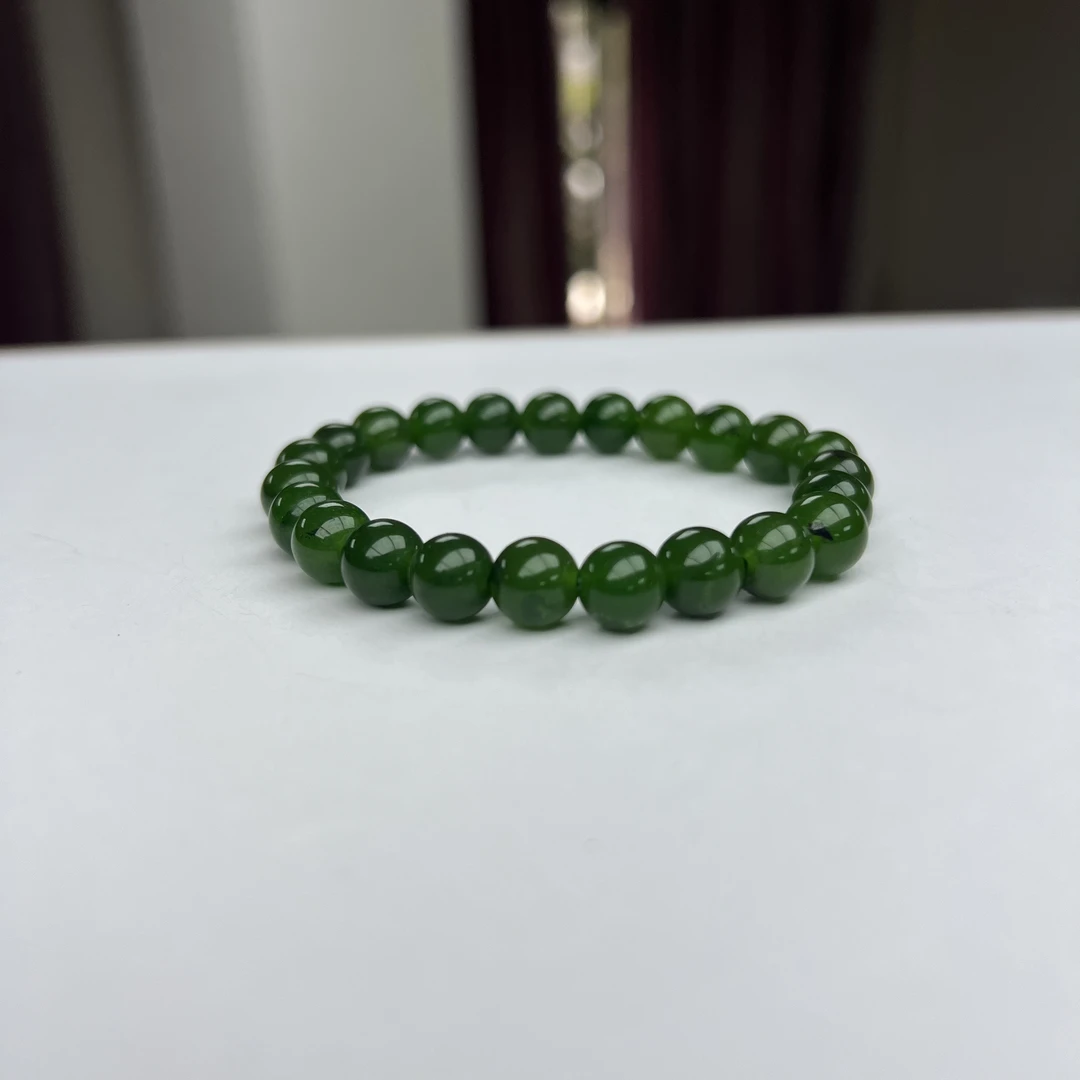 A006精品时尚菠菜绿单圈手串8mm多样性发一