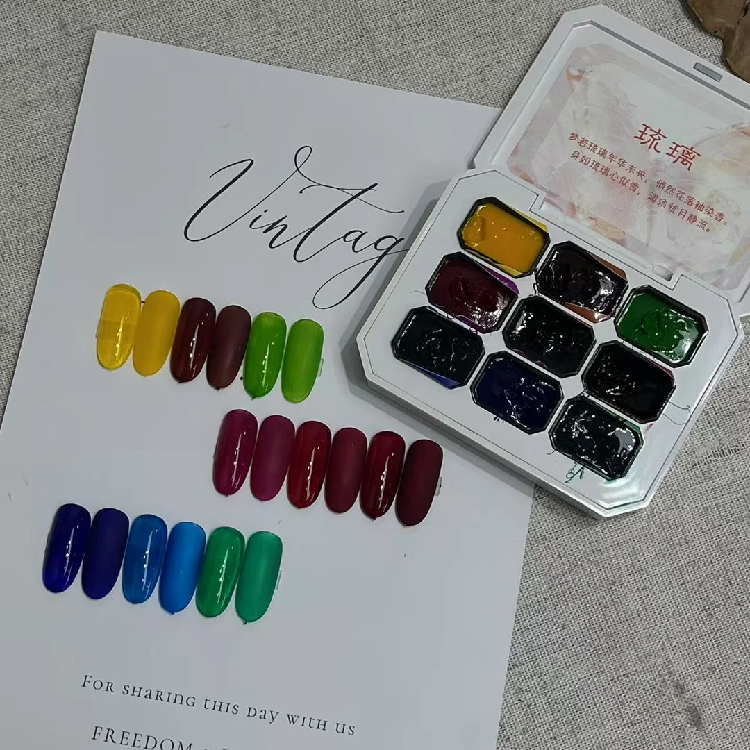 希妹美甲9色琉璃拍拍胶