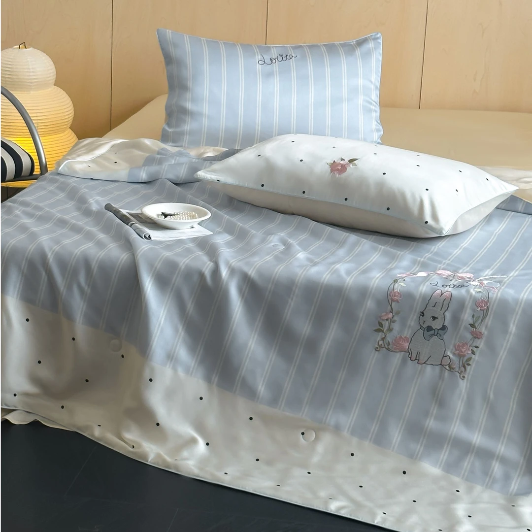 【MJ】兔小姐 轻奢60LF兰精天丝A 类卡通刺绣夏被莱赛尔空调被