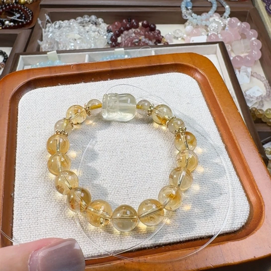 水晶手串未镶嵌莓****.黄塔晶