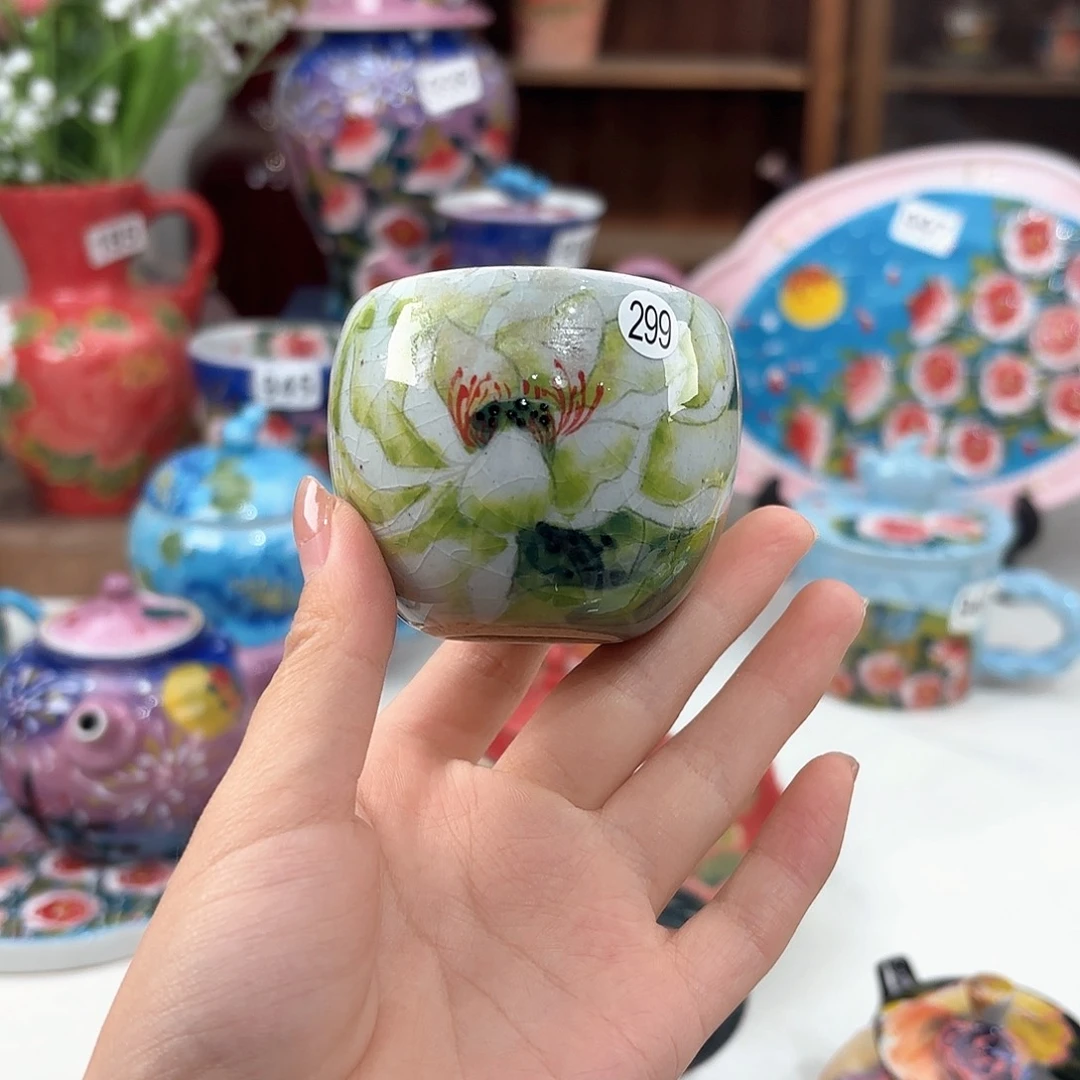 景德镇手绘高温釉下彩陶瓷茶具