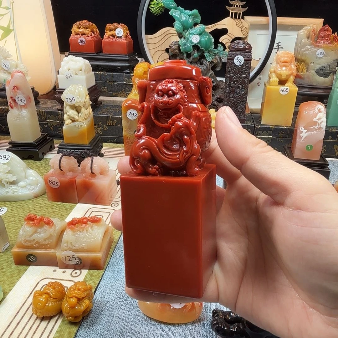 印石寿山石古兽印章8