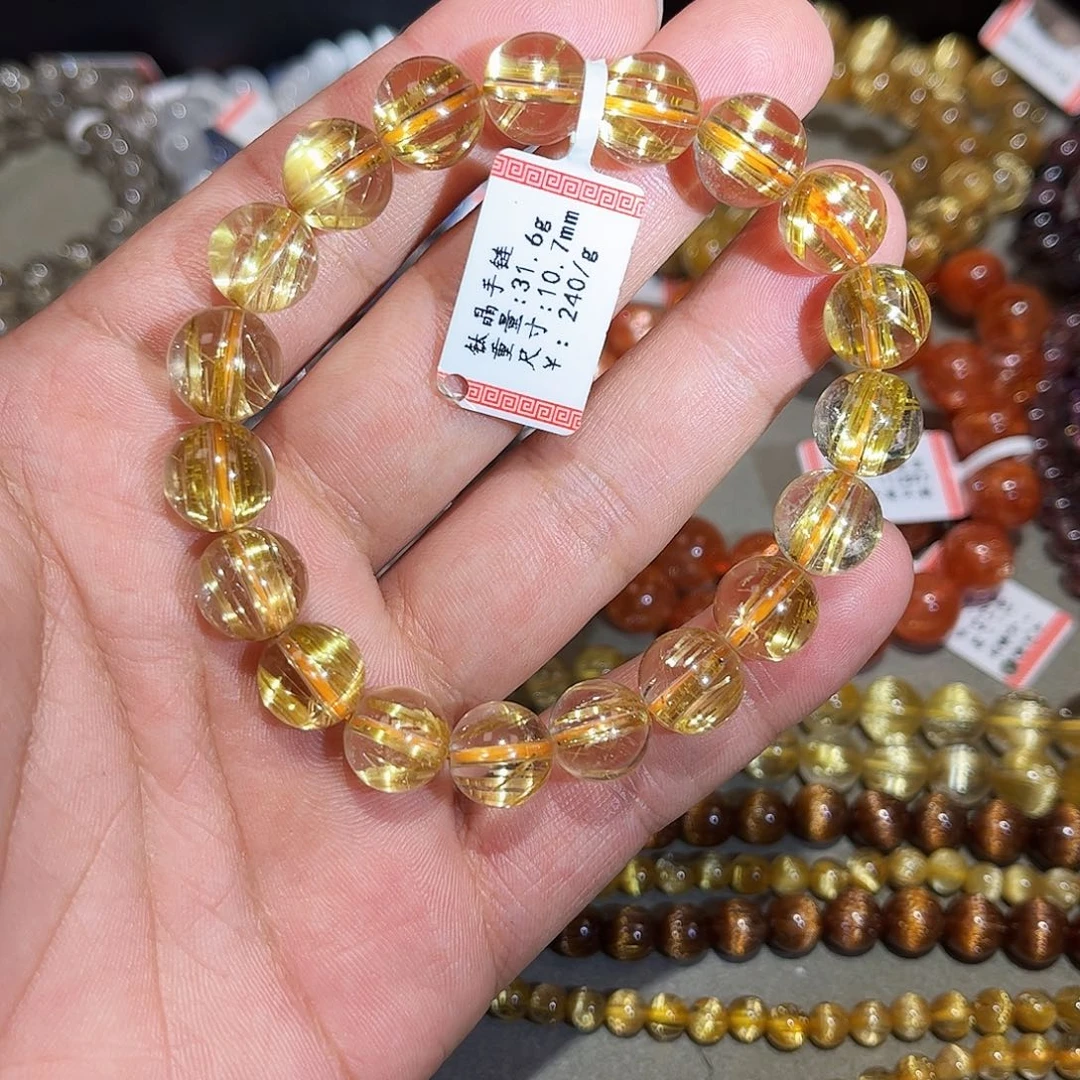 水晶手链未镶嵌钛晶手串