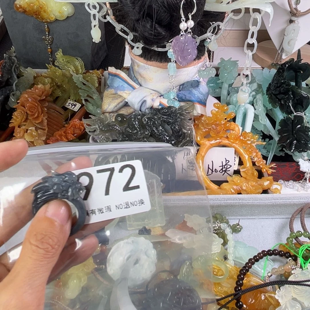 岫玉未镶嵌发饰七*