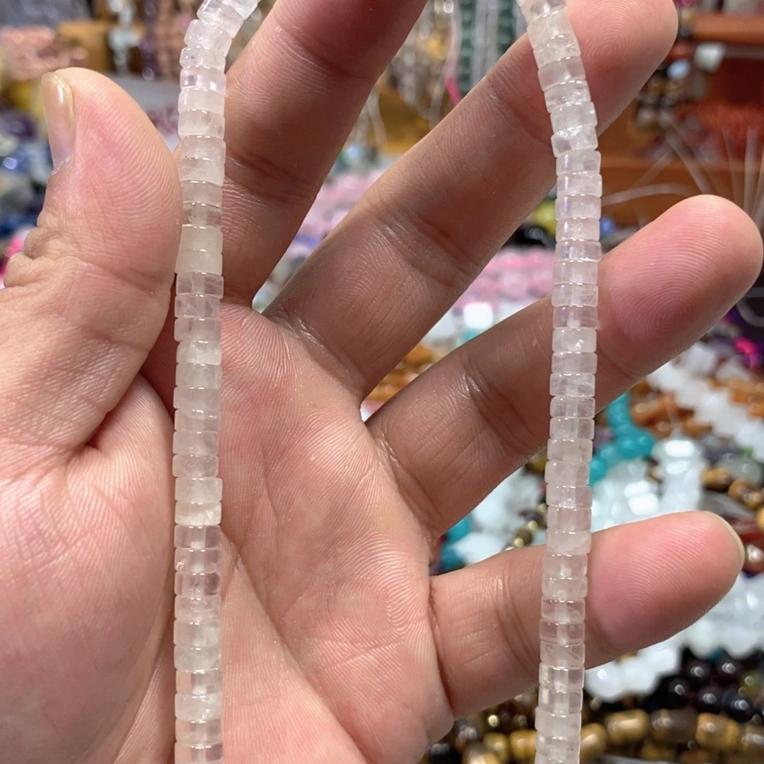 玛瑙/玉髓合金珠宝半成品天然水晶直切一条卡6mm