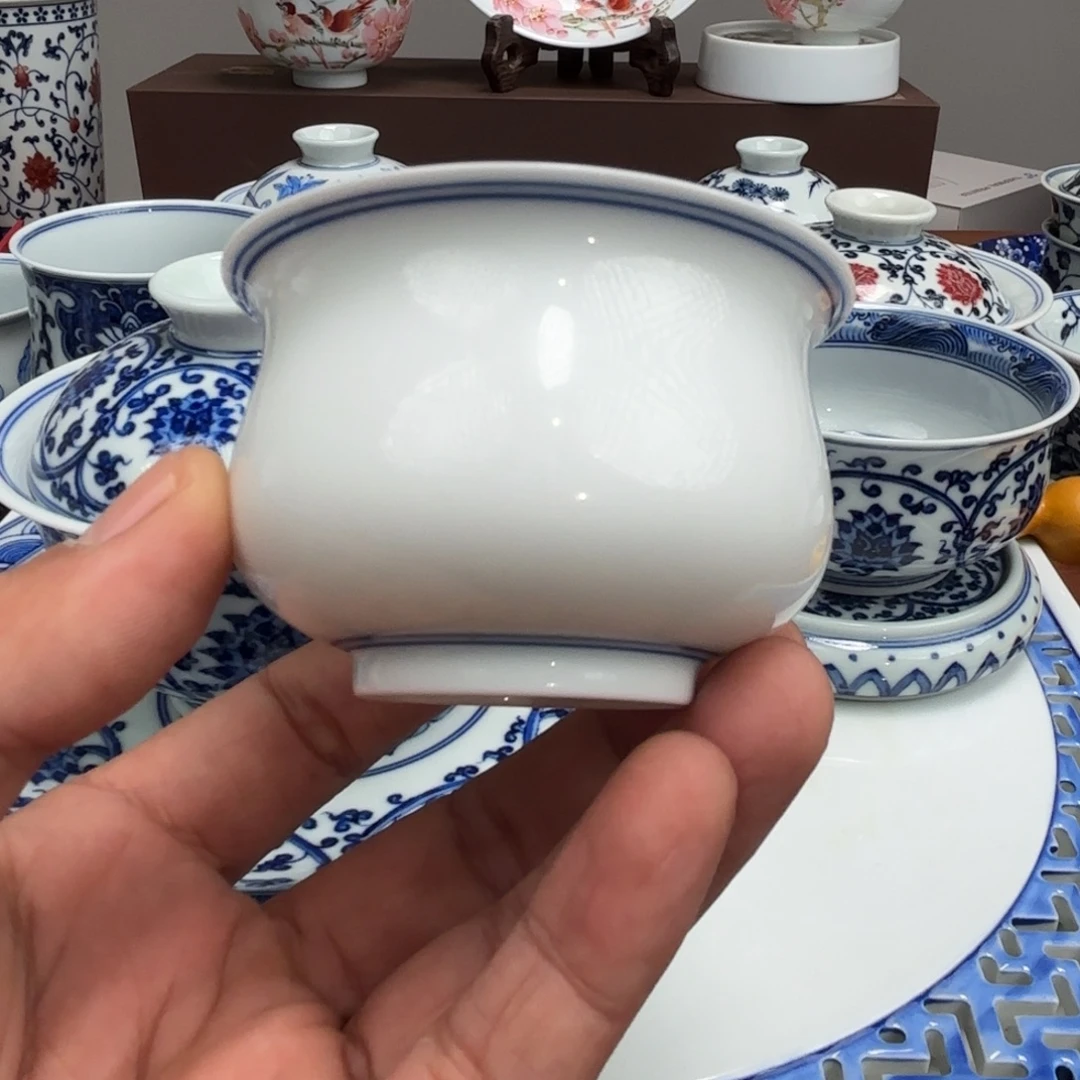 茶具超薄胎钱袋子杯子景德镇发货