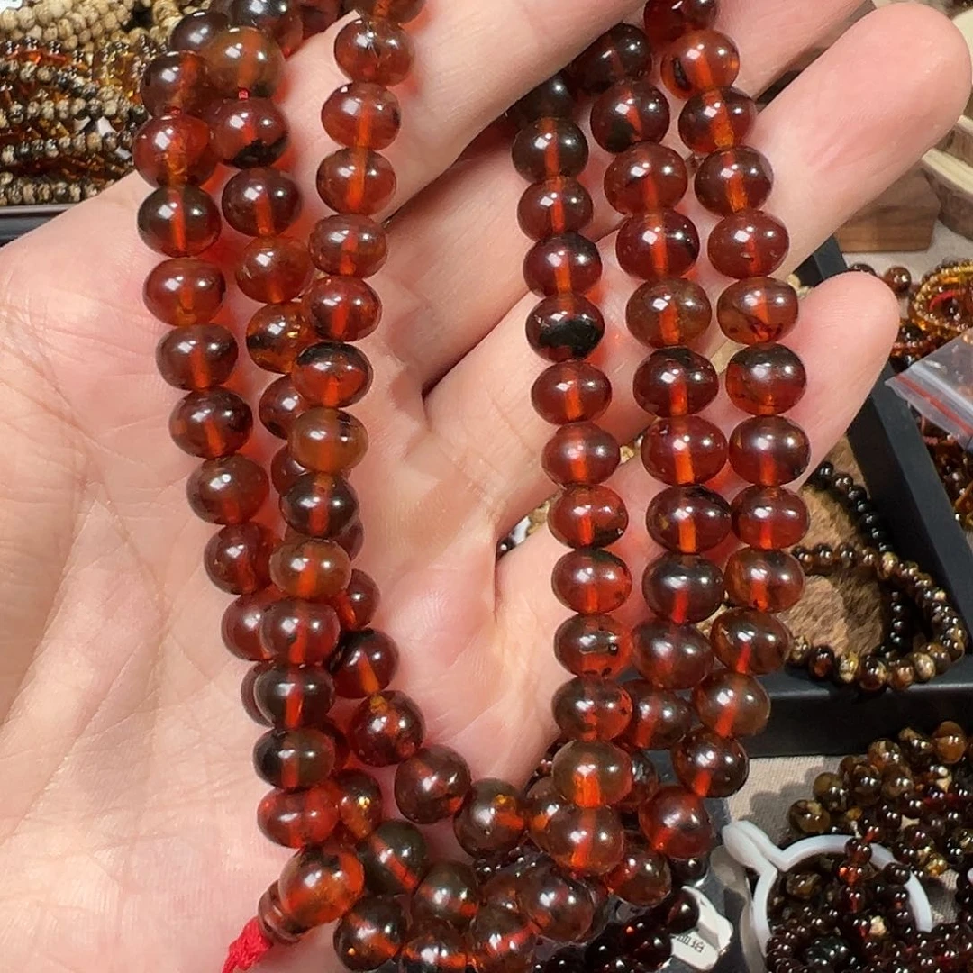 裸石琥珀未镶嵌晒****r抚顺琥珀