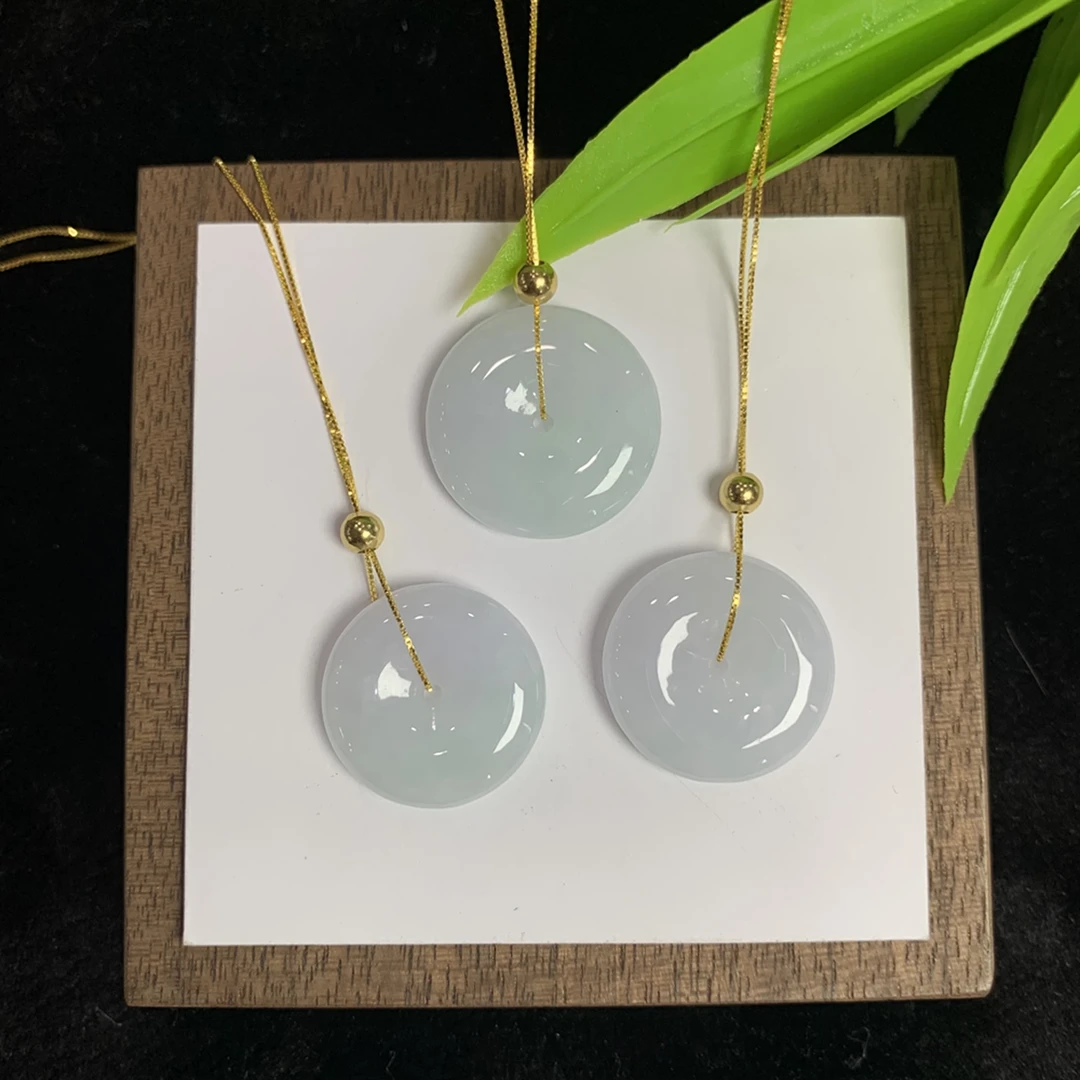 翡翠平安扣FL30多样性发其一CP配链