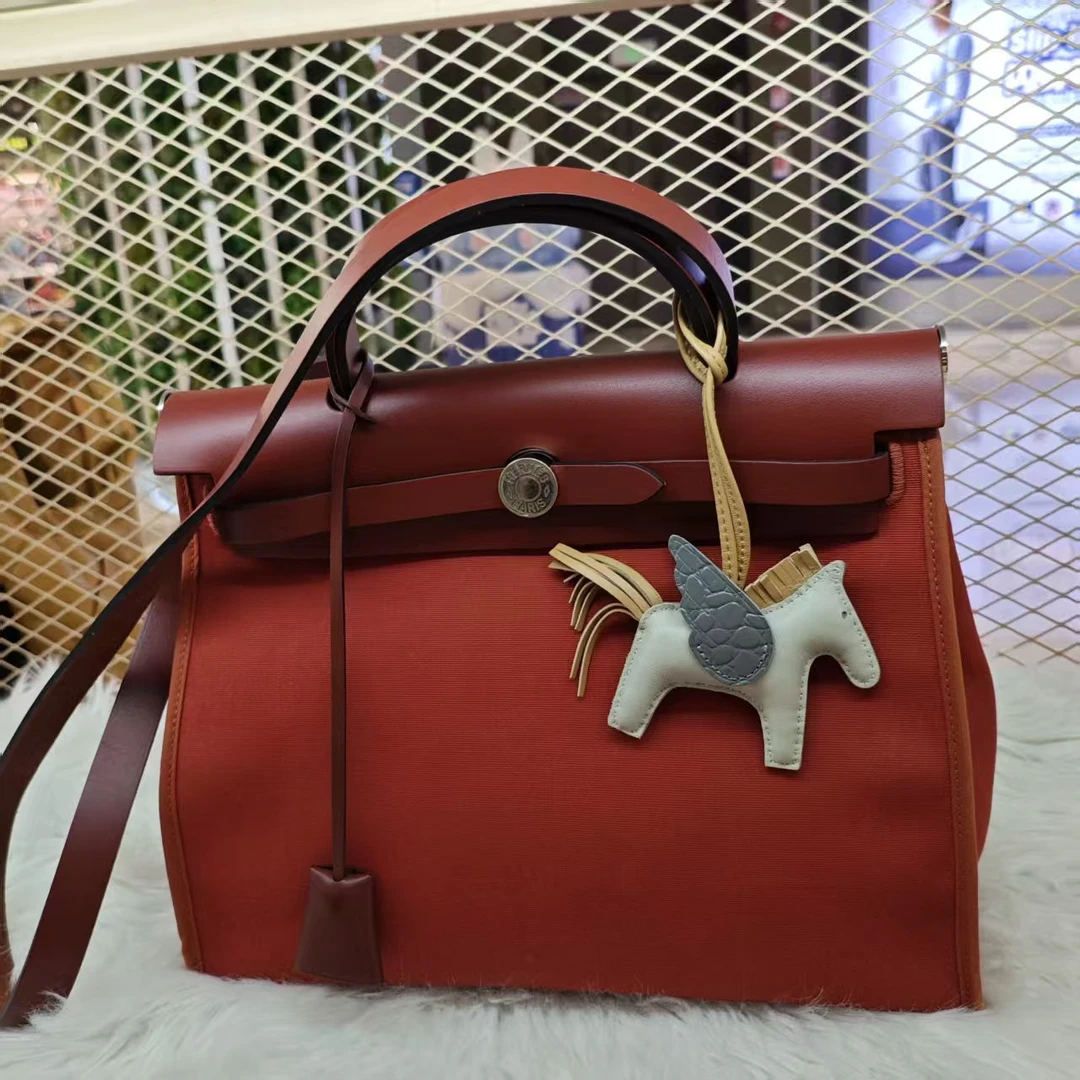 95新 Hermes/爱马仕 爱马仕小马红色herbag  Liz