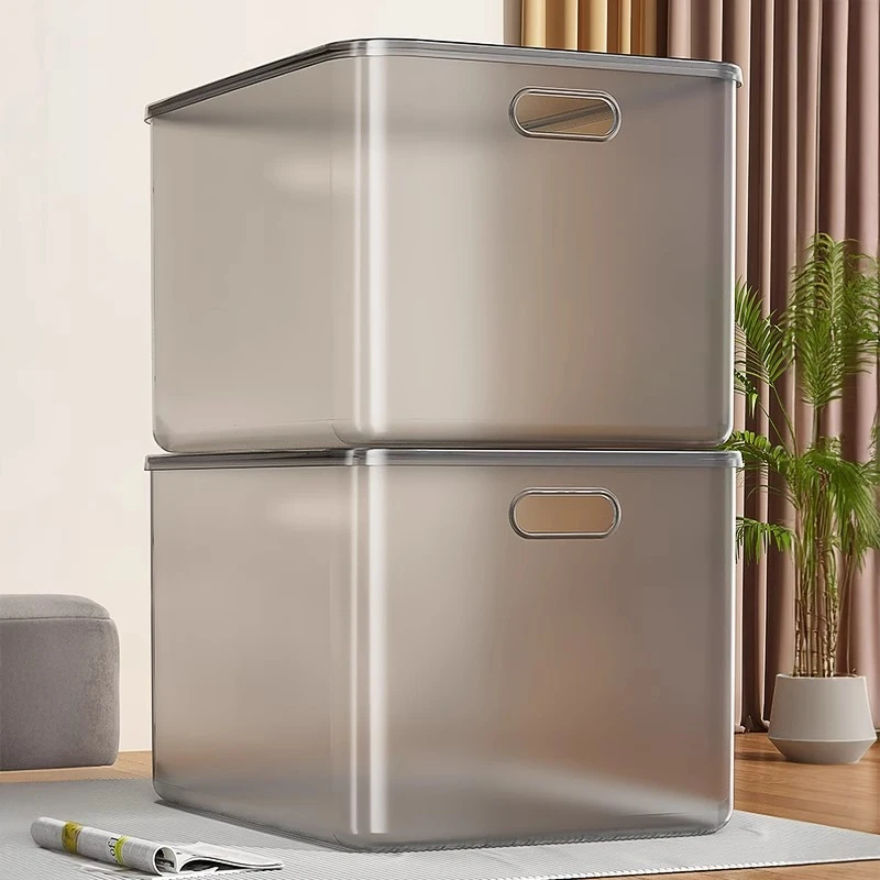 优勤透明收纳箱家用塑料玩具零食储物箱子加厚衣柜衣服整理置物筐