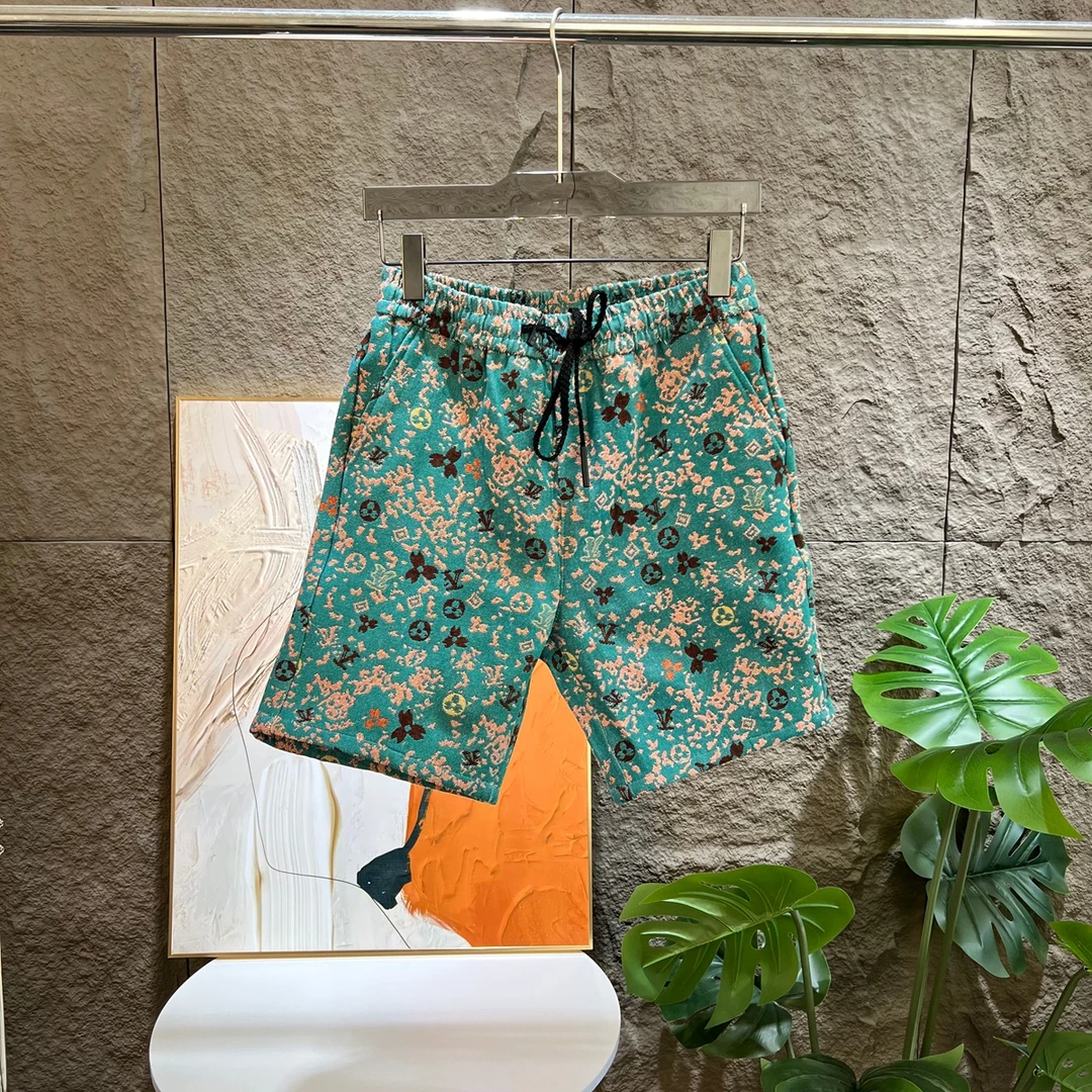 夏季爆款2025新款男士休闲裤短裤男款刺绣时尚轻奢潮牌直筒五分裤