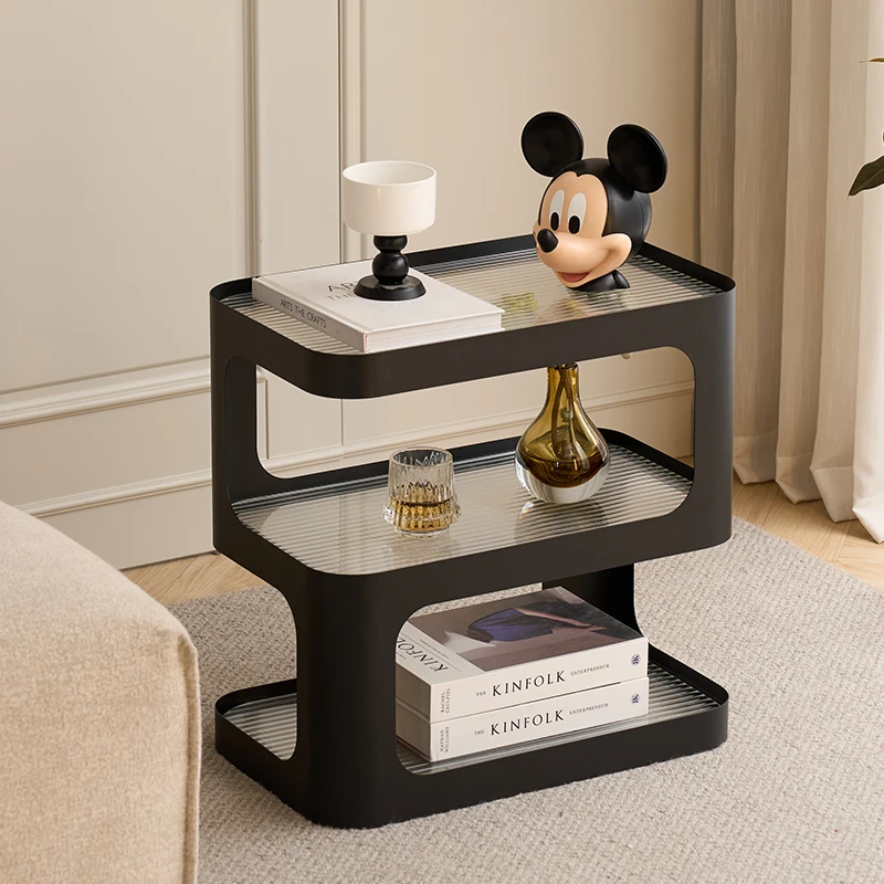 2025新款客厅可移动茶几小桌子沙发角几收纳架边几奶油风床头柜