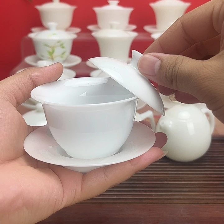 微瑕茶具茶壶茶杯盖碗