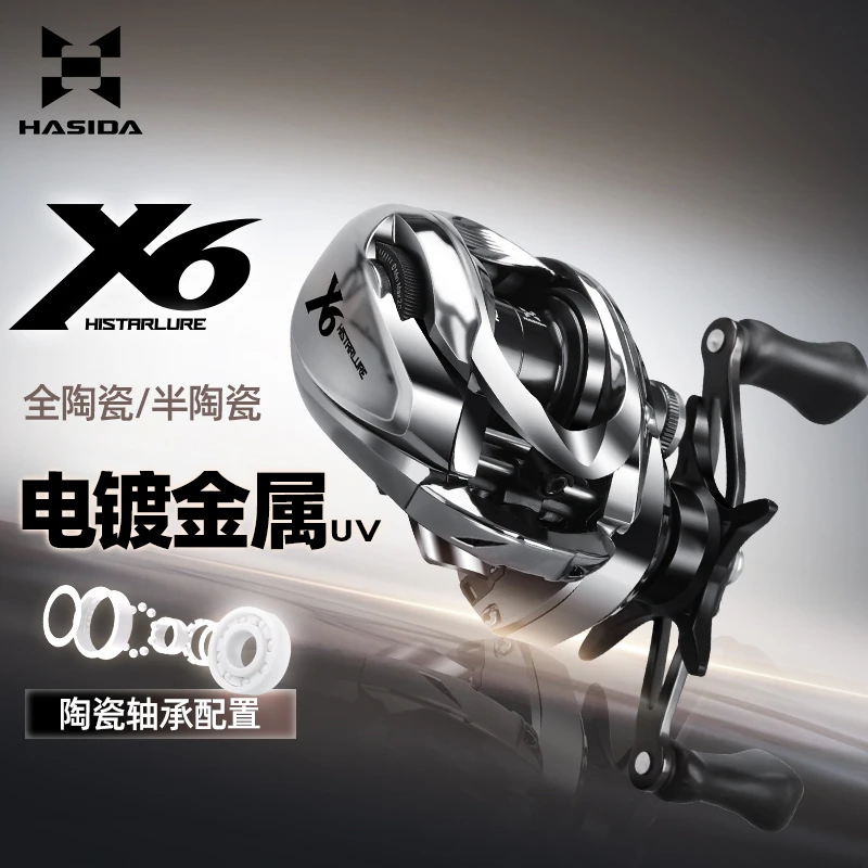 哈斯达X6X1水滴轮路亚远投防炸线超轻打黑泛用微物陶瓷轴承路亚轮