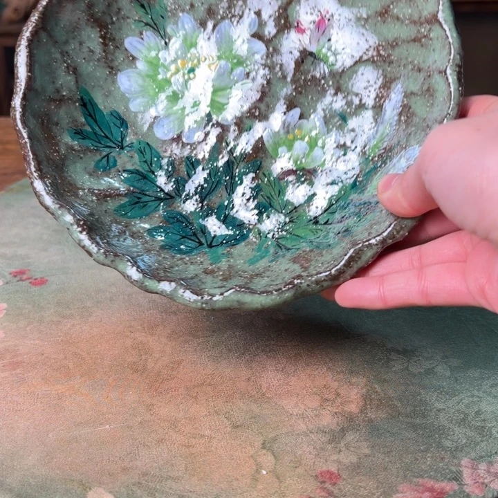 柴烧纯手工手绘陶瓷