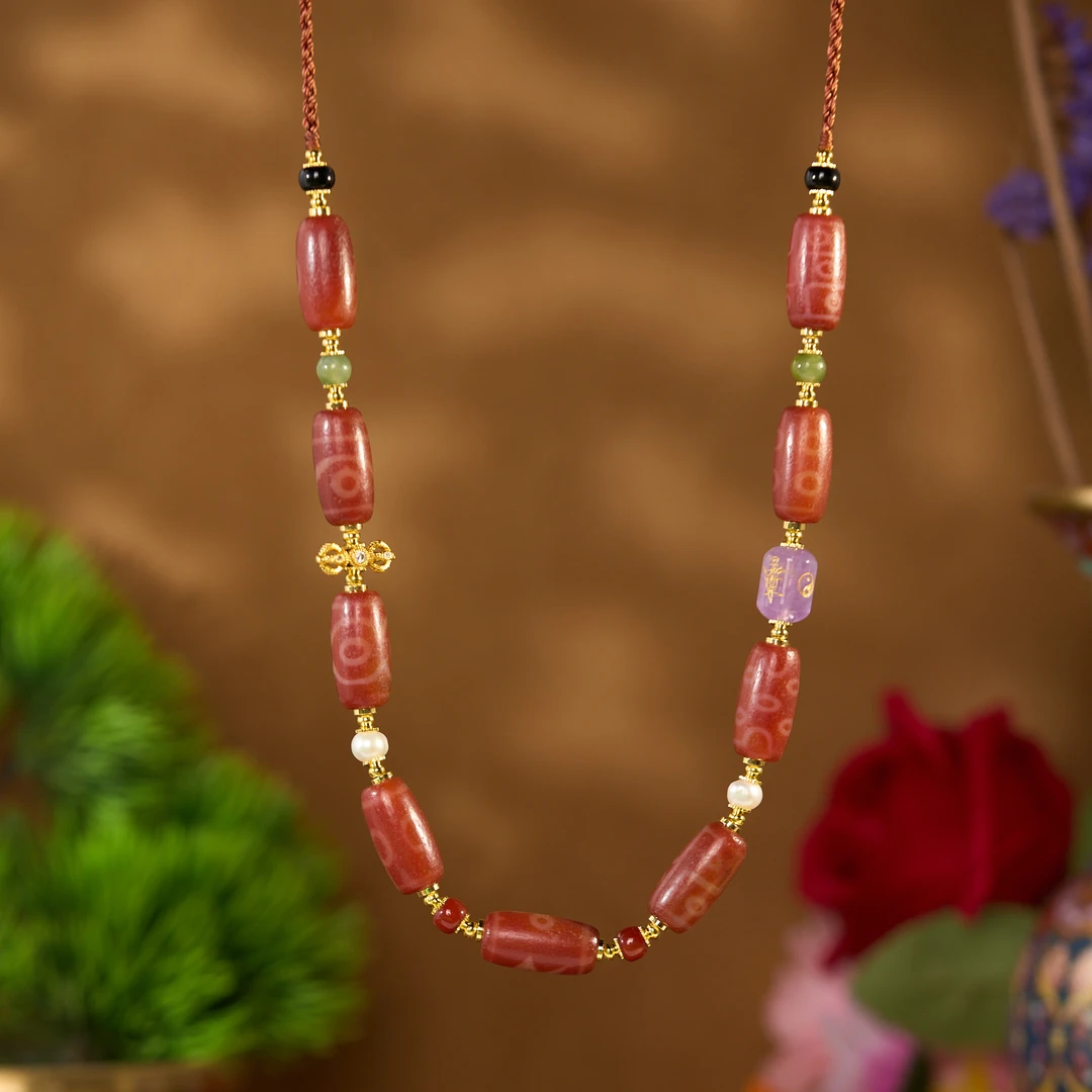 （一芳）红肉多宝阵阵项链带绳配 Q2ZXZ 多样性发一