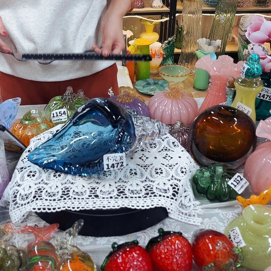 1142海螺 家悦琉璃工艺品不完美