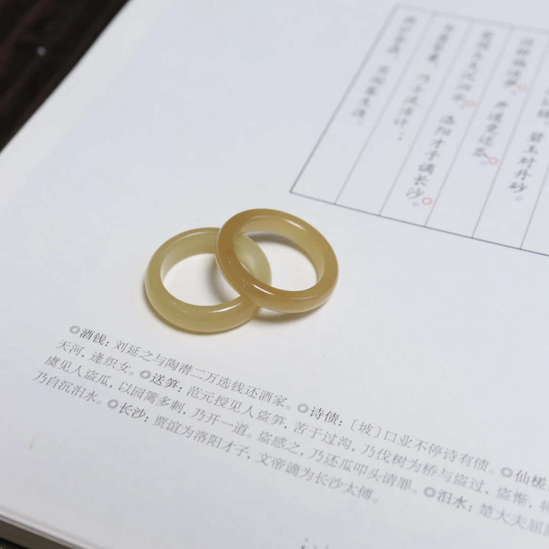 【伊人】和田玉糖玉戒指·气质时尚简约