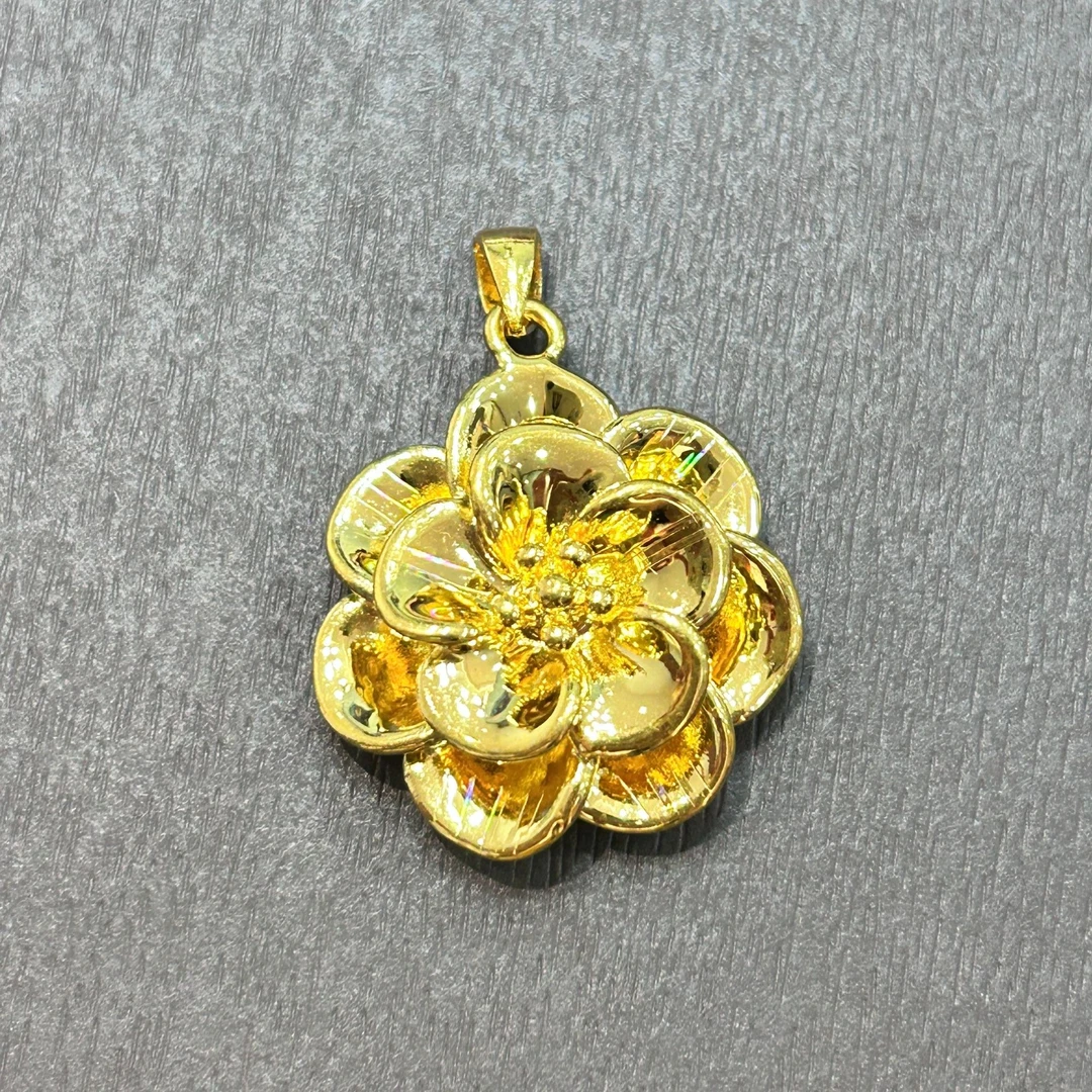 【销冠专享】足金999投资金攒黄金拉彩山茶花ZBHJD1335克重多退少补