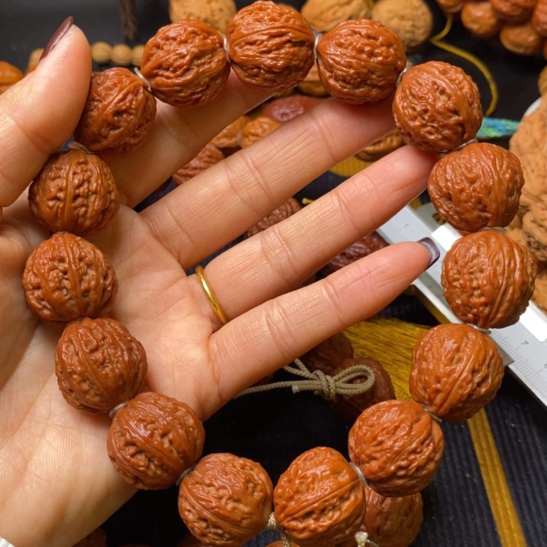 【闪购商品】吊坠文玩核桃不***?荔枝纹手串