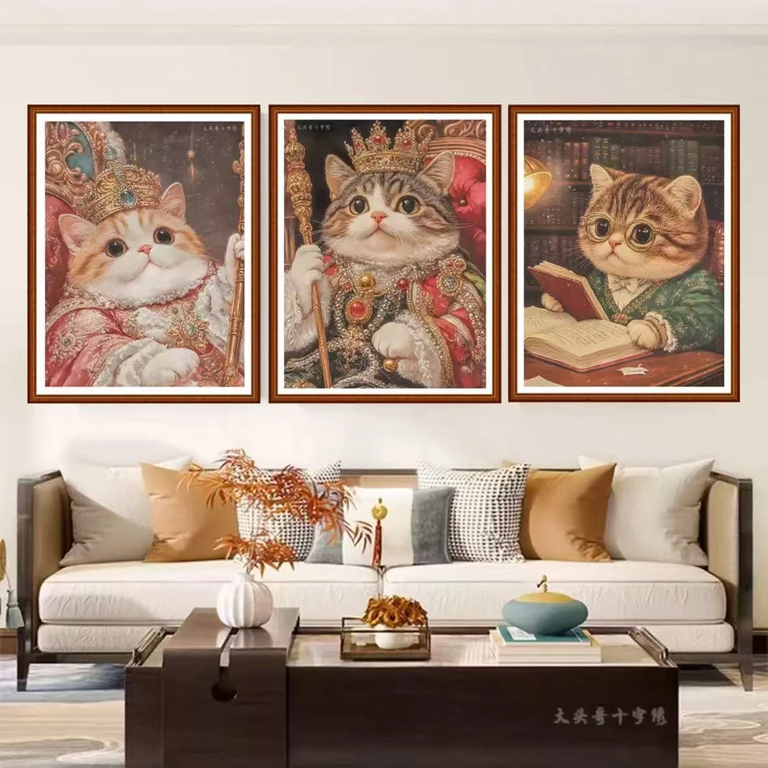 【ZZ-喵王朝系列】十字绣2025新款小件线绣客厅餐厅简单新简约