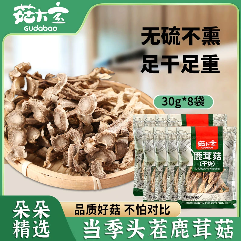 【拍一发八袋】深山干鹿茸菇菌菇高品质农家干货脆脆菇鹿茸菇干货
