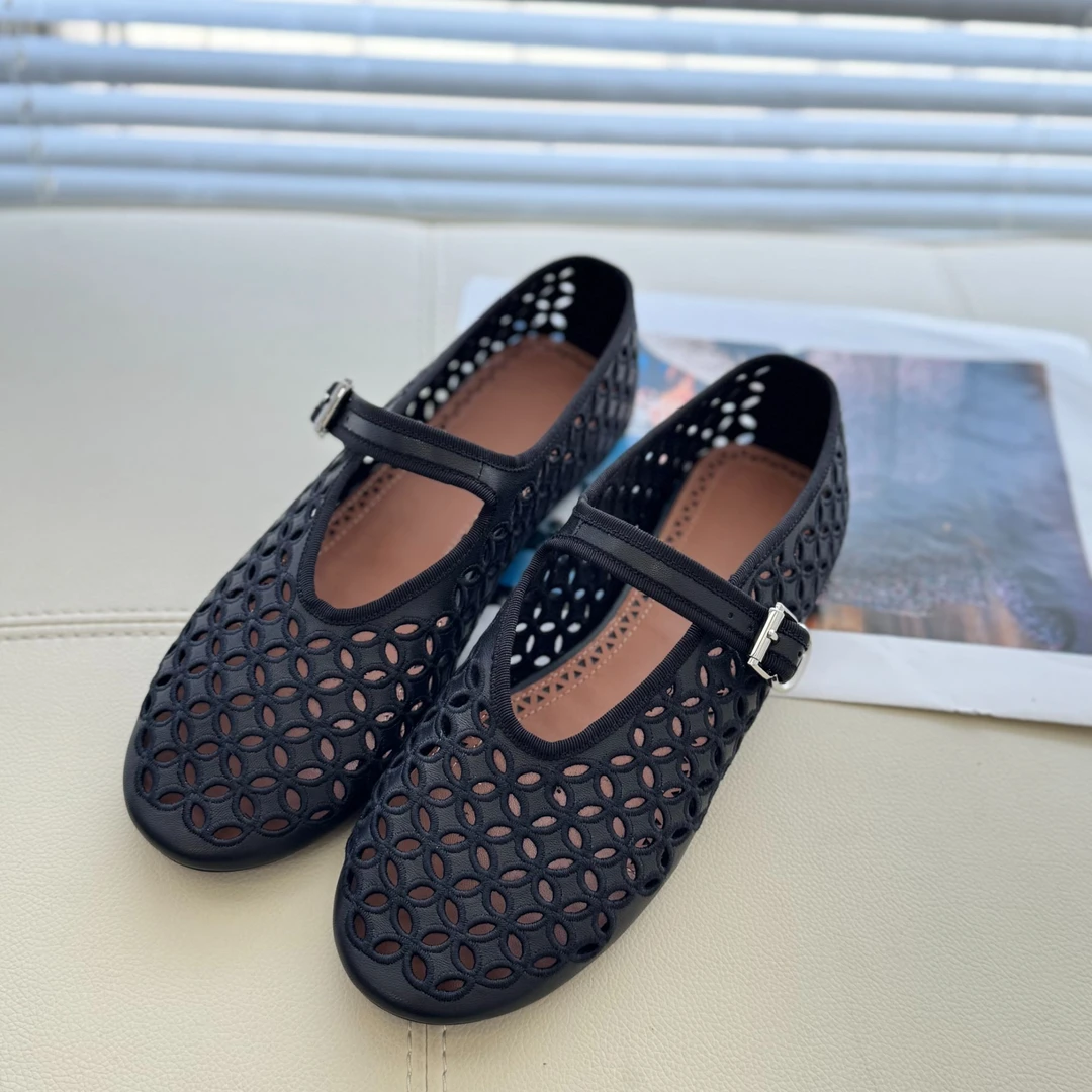 Eaglelyb镂空芭蕾鞋  柔软舒适透气镂空手工刺绣玛丽珍单鞋