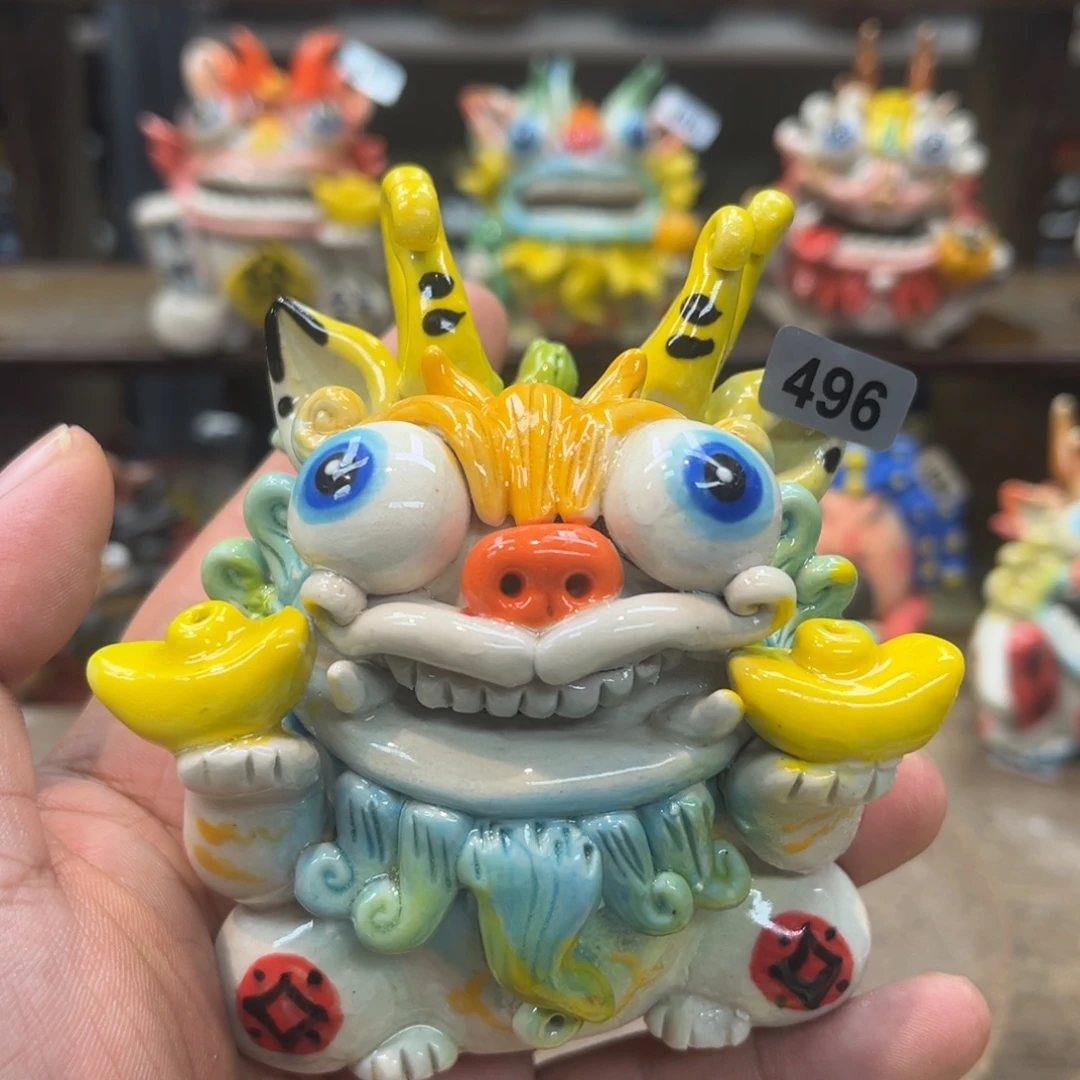 陶瓷纯手工抽象陶瓷摆件496