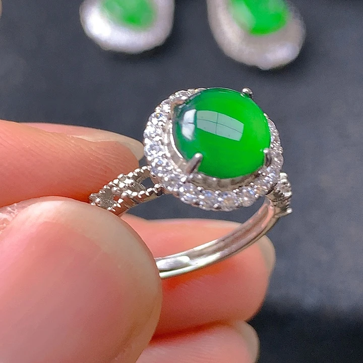 翡翠银S925镶嵌颈饰