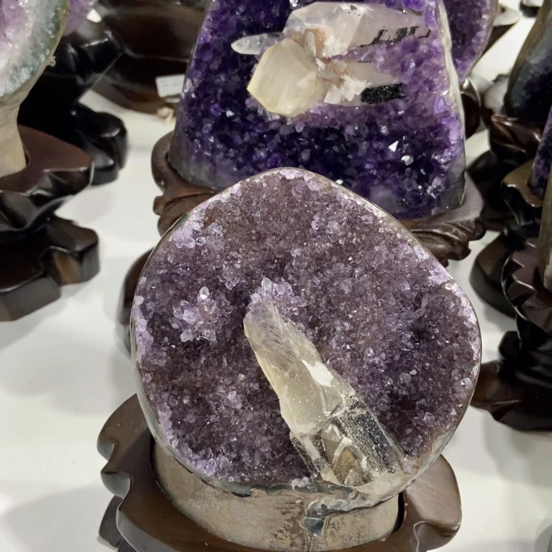 摆件紫晶未镶嵌水晶