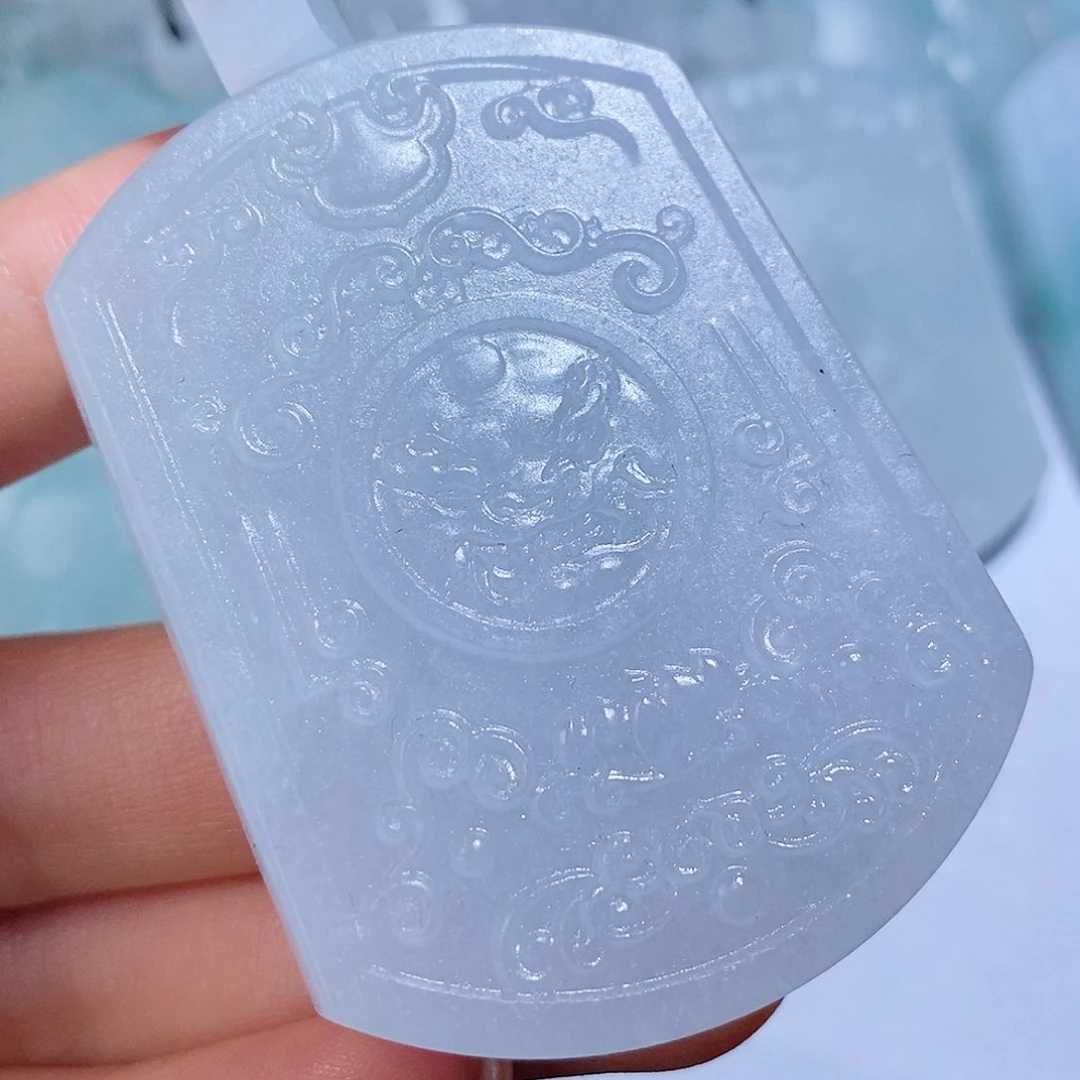定制翡翠未镶嵌毛货付款确认抛光