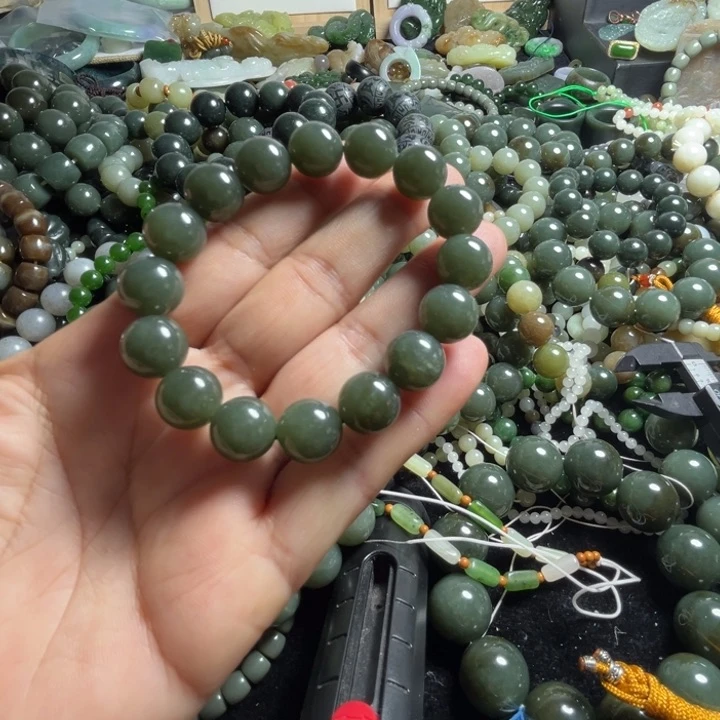 和田玉手串未镶嵌12