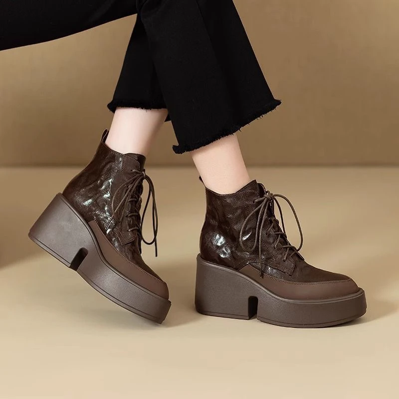 单靴英伦风高跟短靴马丁靴新款百搭显瘦瘦靴厚底冬天春秋2025靴子