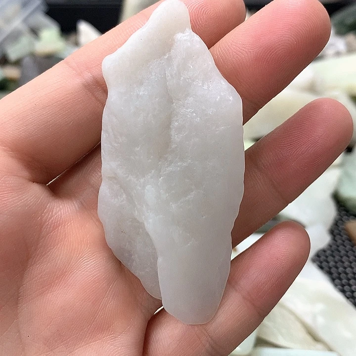 和田玉未镶嵌珠宝半成品桔*