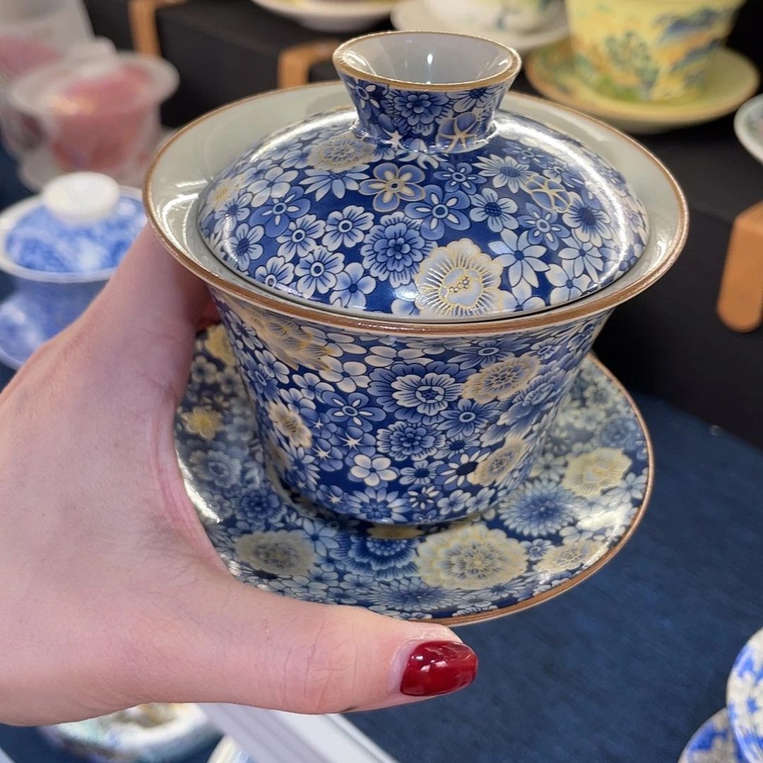 陶景德陶瓷盖碗茶具