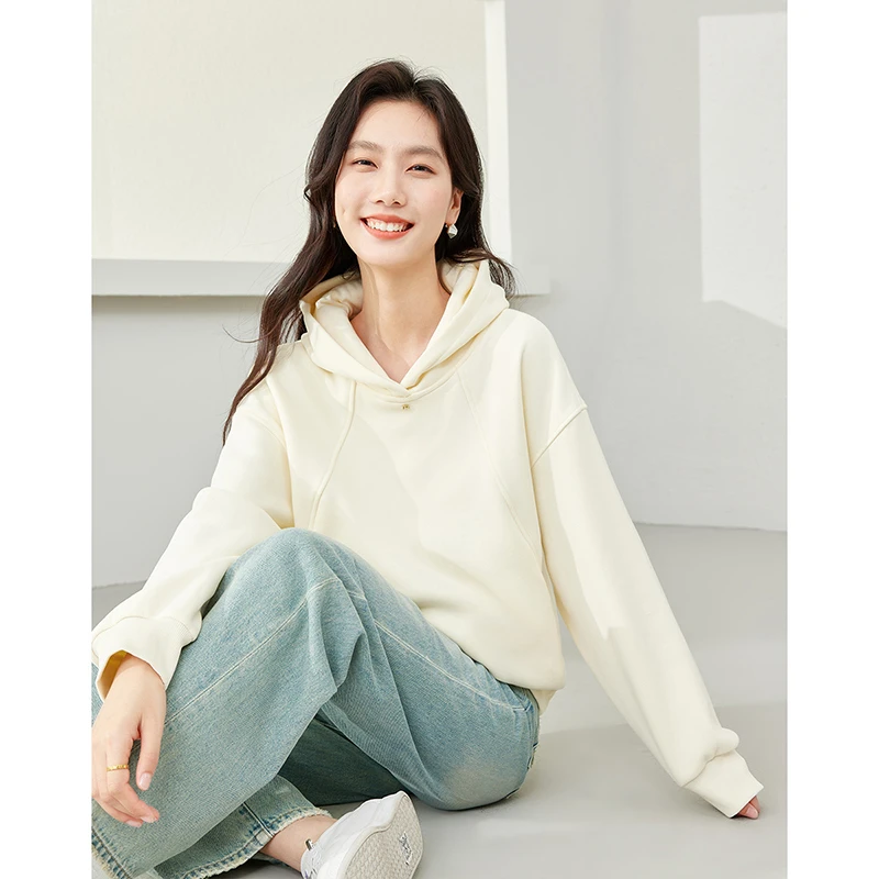 *套头连帽休闲卫衣女秋冬新款爆款宽松保暖加厚外套M5279