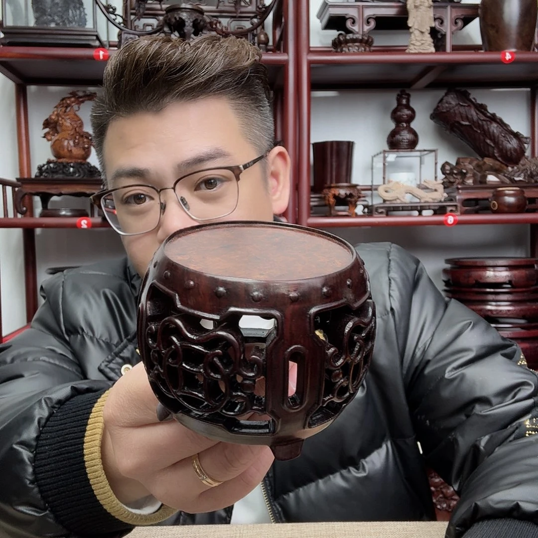 红酸枝工艺品底座