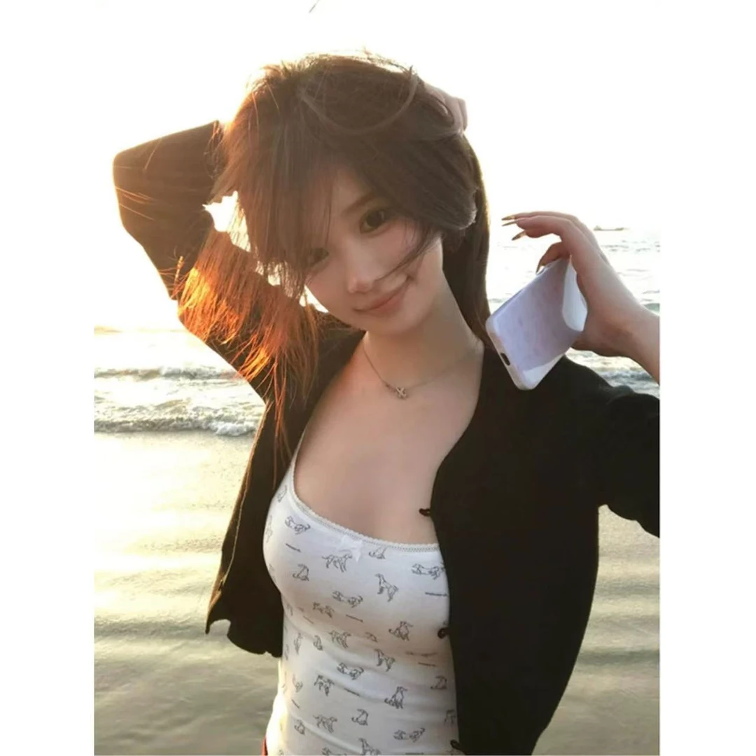 徐秋阳  斑点狗吊带（春季新款)百搭时尚休闲显白背带吊带12211