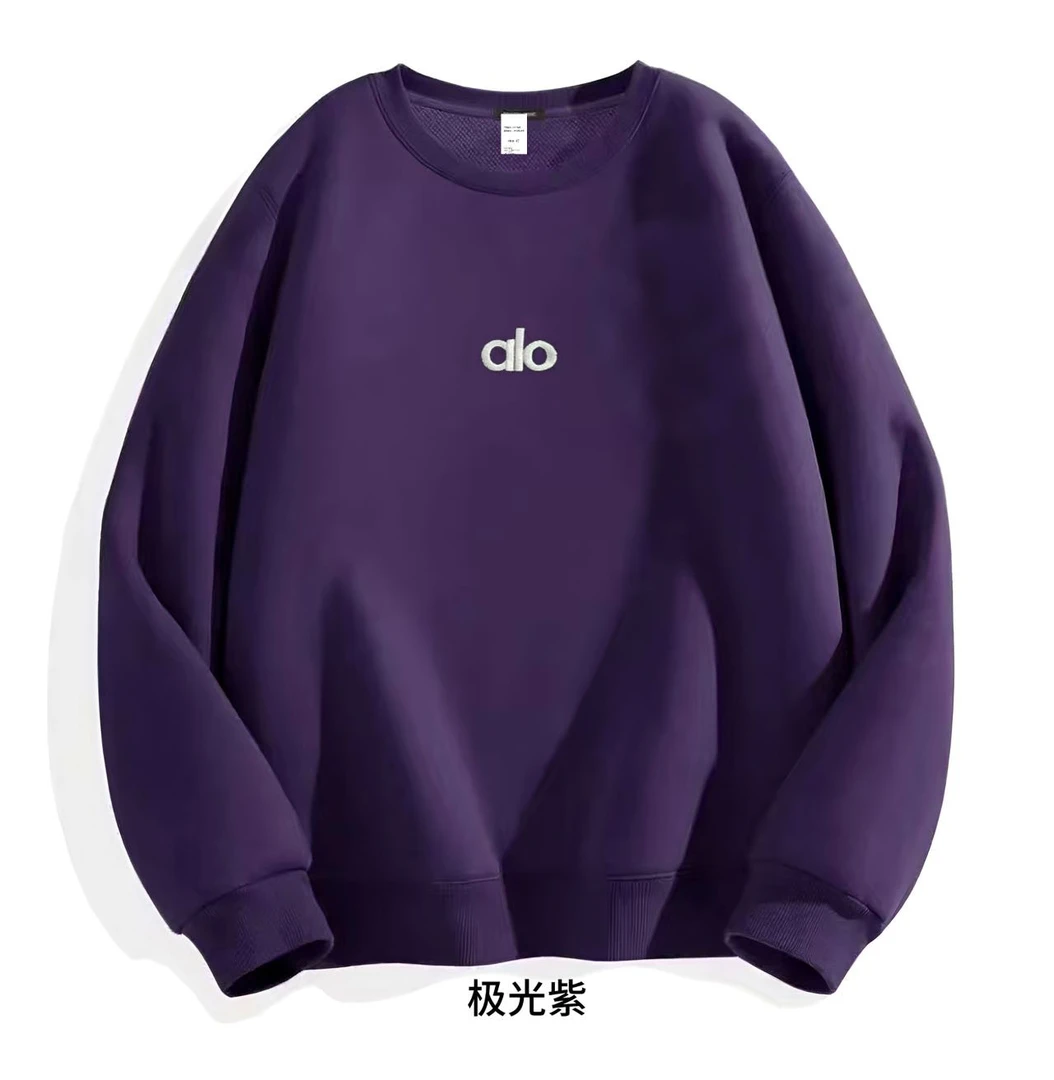 【刺绣款】2025仿棉卫衣圆领宽松男女同款情侣装百搭时尚-alo