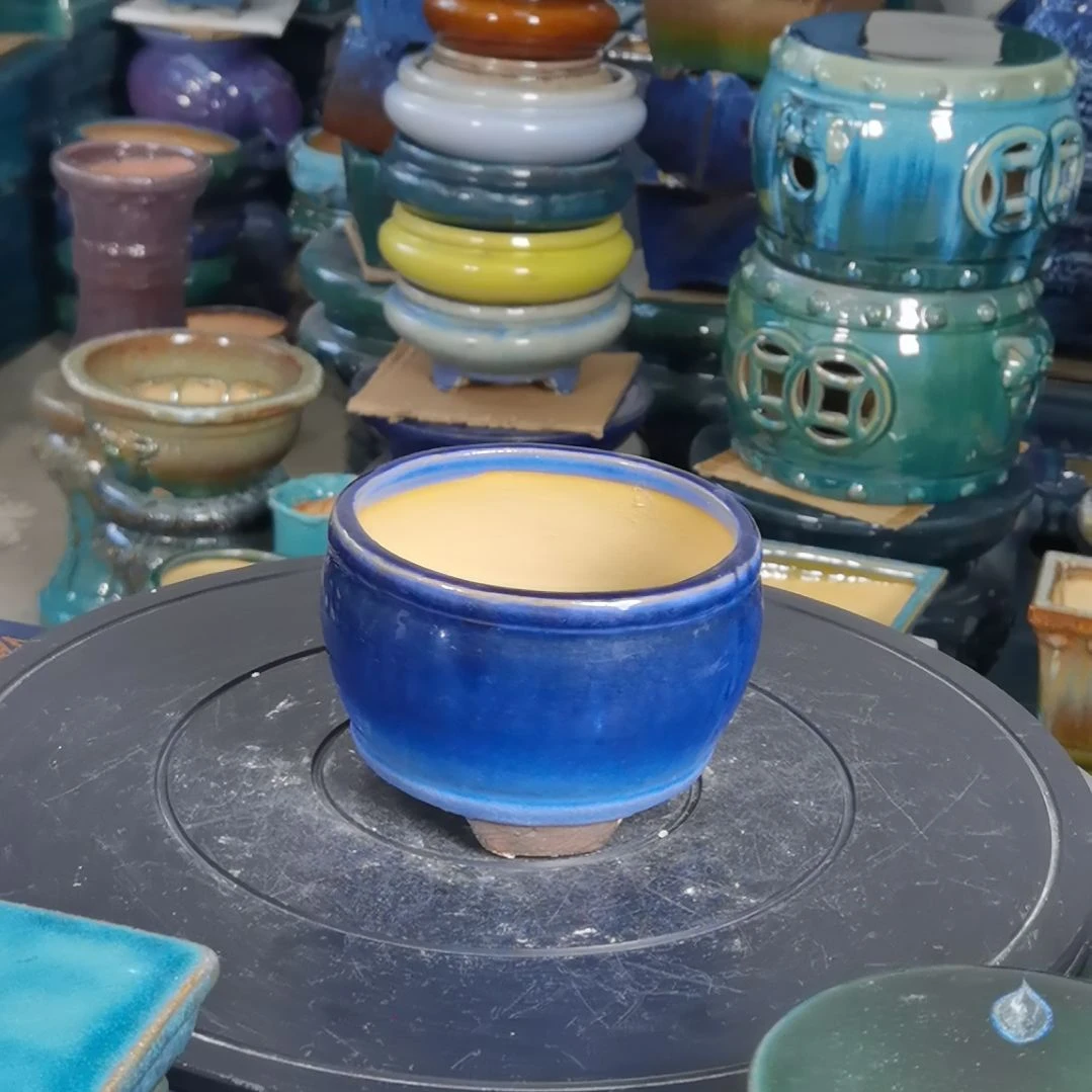 内口12深7石湾花盆默认微瑕