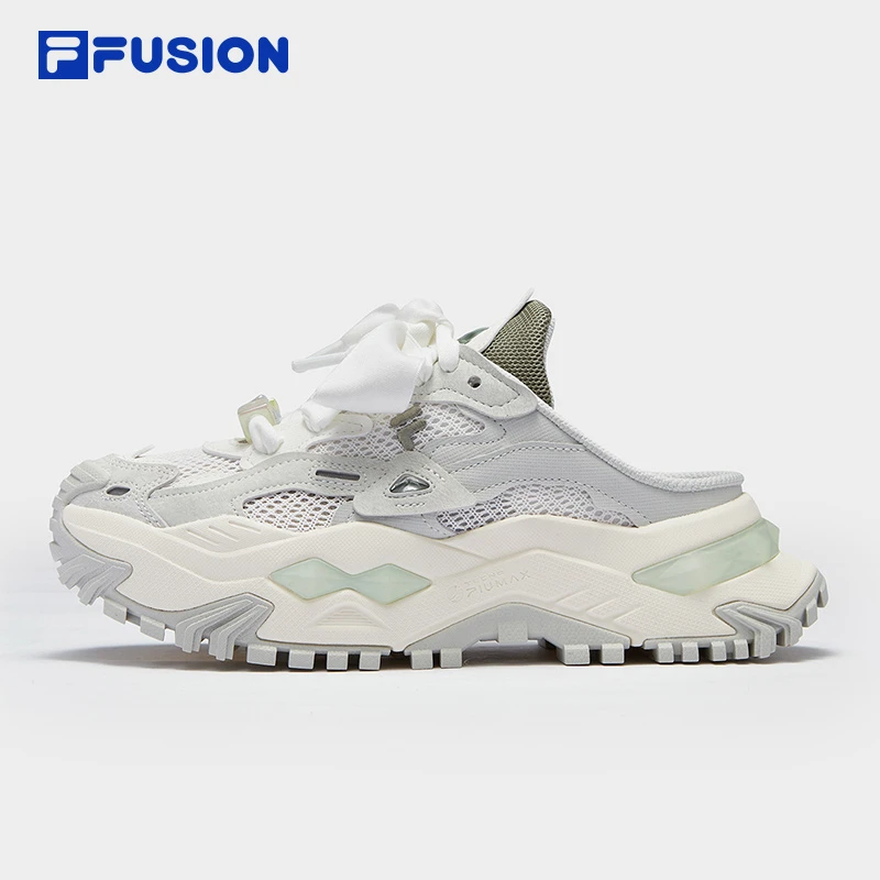 【硬糖穆勒鞋】斐乐运动半拖鞋厚底增高懒人鞋夏季女款T12W431607F